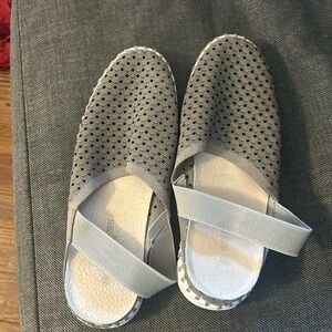 Ilse Jacobsen Sling back Tulip Sz 38 Grey Beach Coastal Granny Mesh Beach Shoe